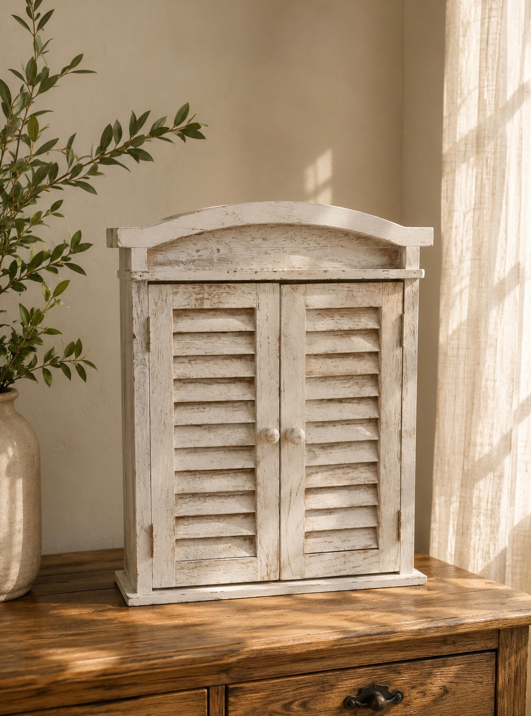 Rustic Shutter Wall Mirror