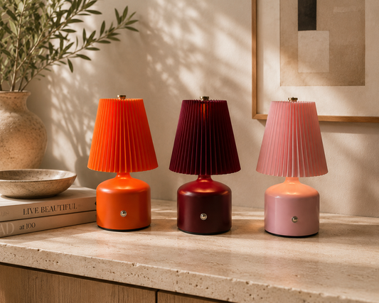 Rechargeable Pleated Table Lamp
