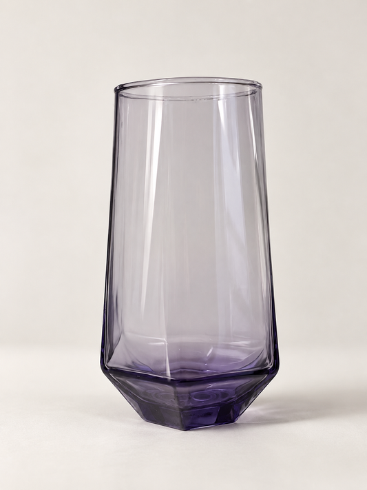 Smoky Lavender Geometric Glass