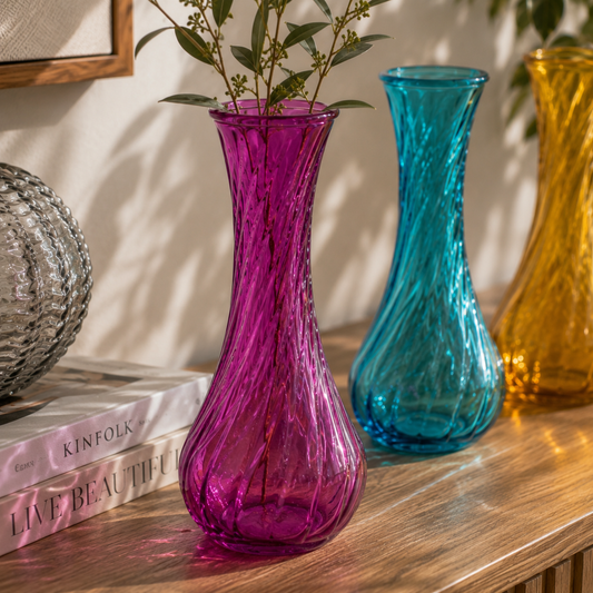 Colored Glass Bud Vase