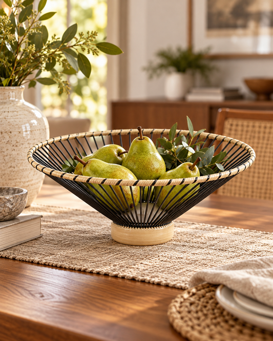 Modern Natural Rattan Bowl