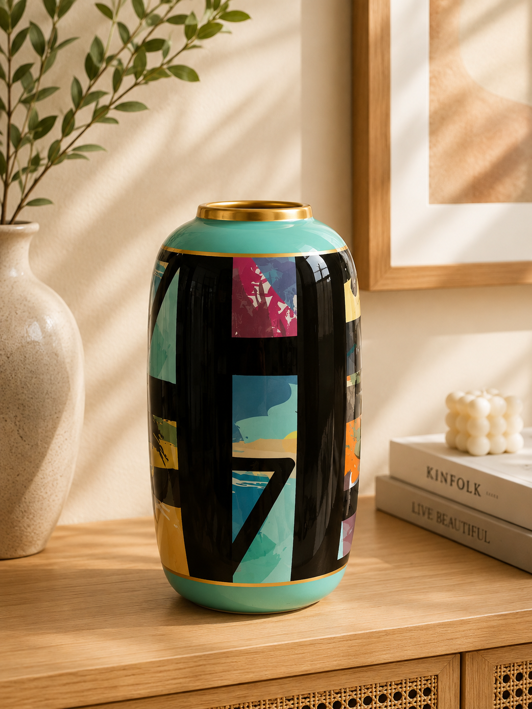Abstract Art Decorative Vase