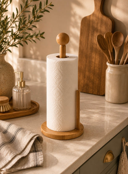 Wooden Paper Towel Holder