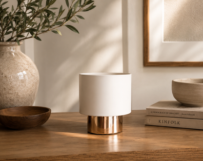 Modern Cylindrical Vessel with Brass Base