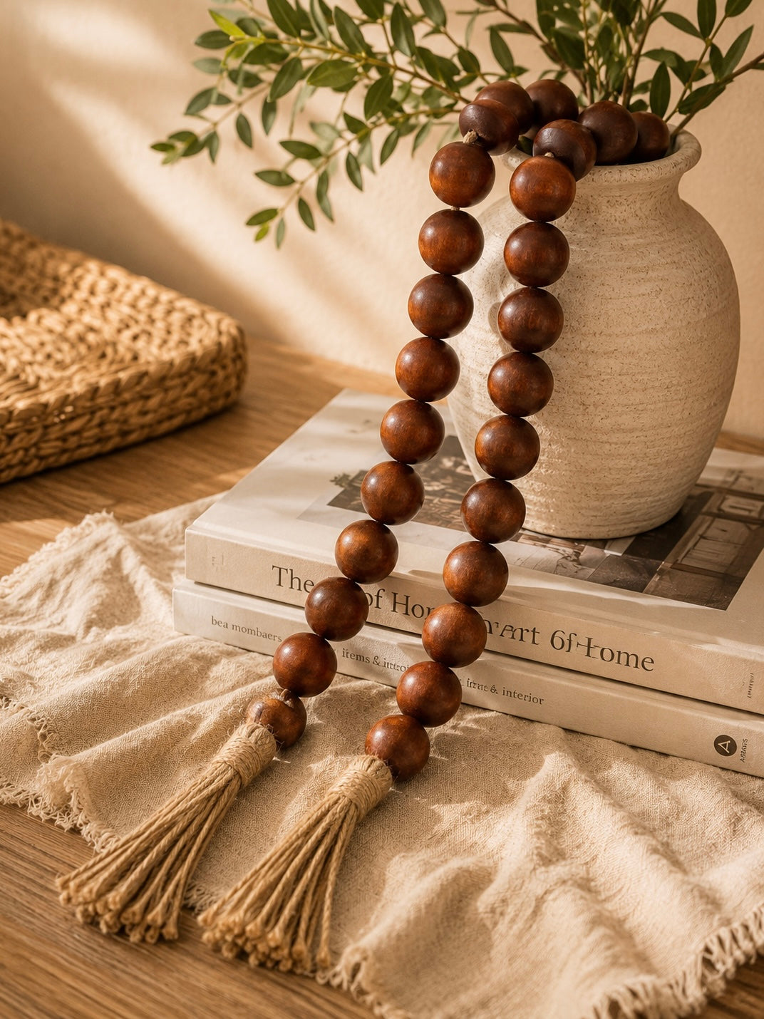 Decorative Wooden Bead Garland