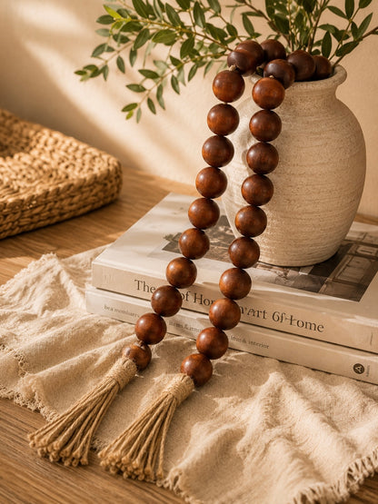 Decorative Wooden Bead Garland