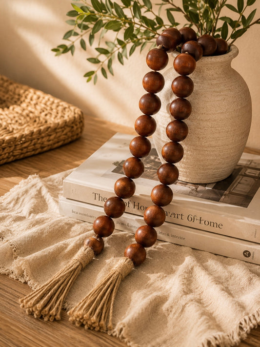 Decorative Wooden Bead Garland