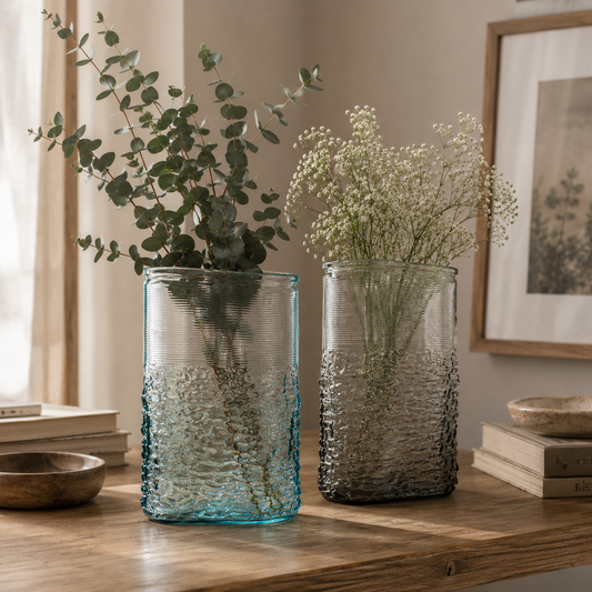 Textured Glass Vase