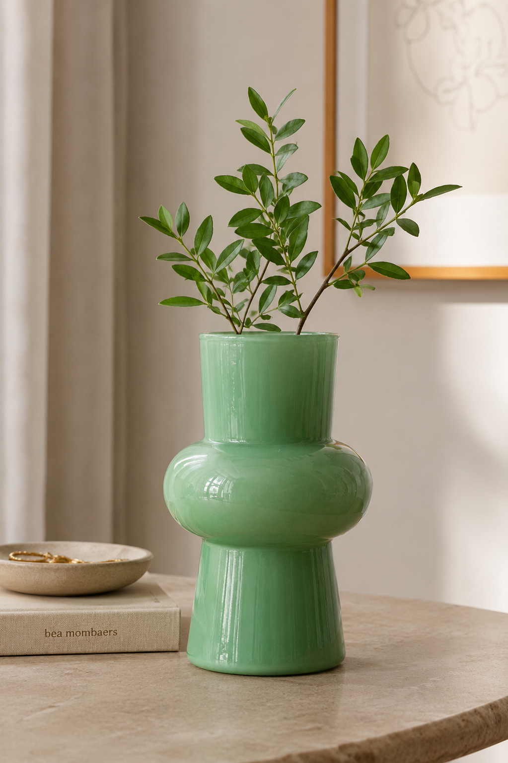 Minimalist Bulbed Ceramic Flower Vase