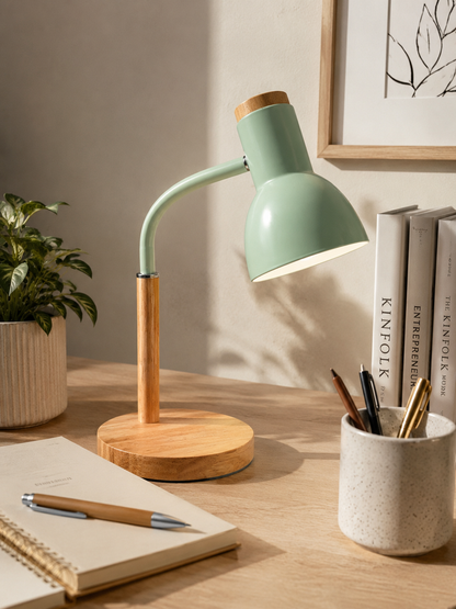 Nordic Wood Accent Desk Lamp