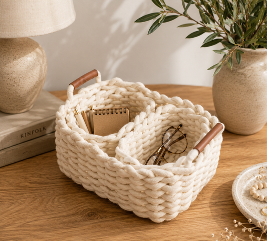 Modern Woven Storage Basket Set