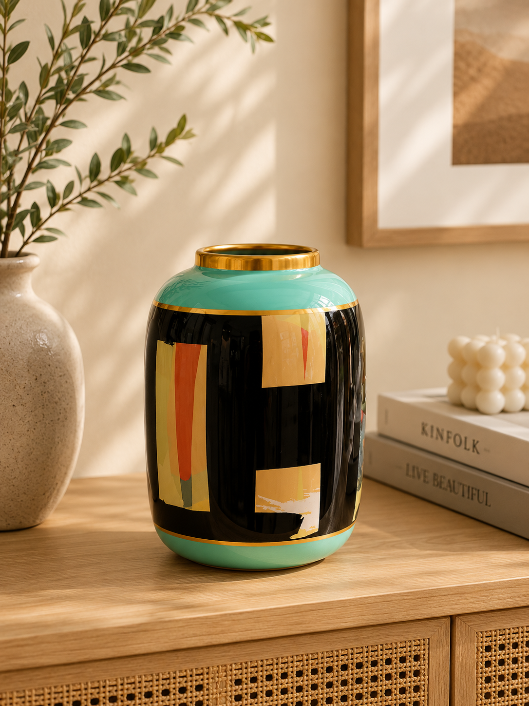 Abstract Art Decorative Vase