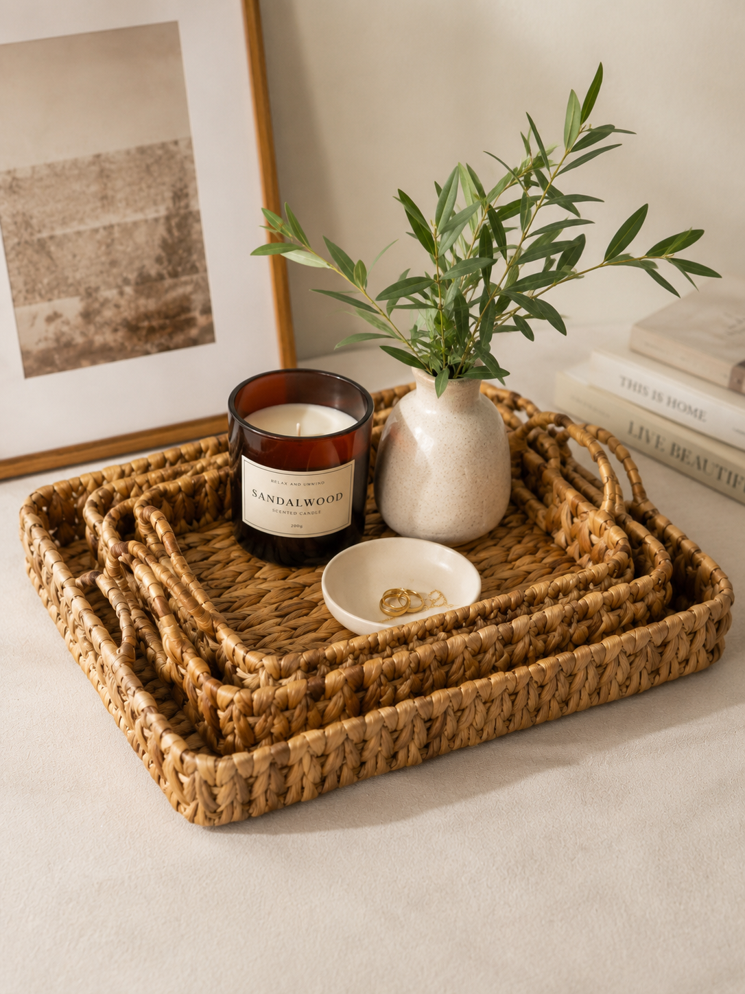 Natural Woven Serving Tray