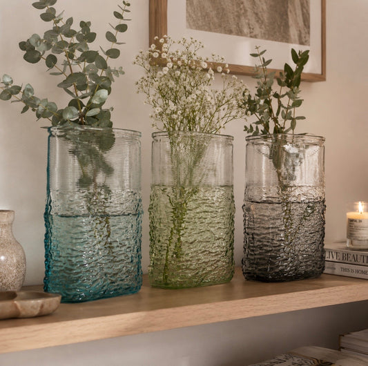 Textured Glass Vase