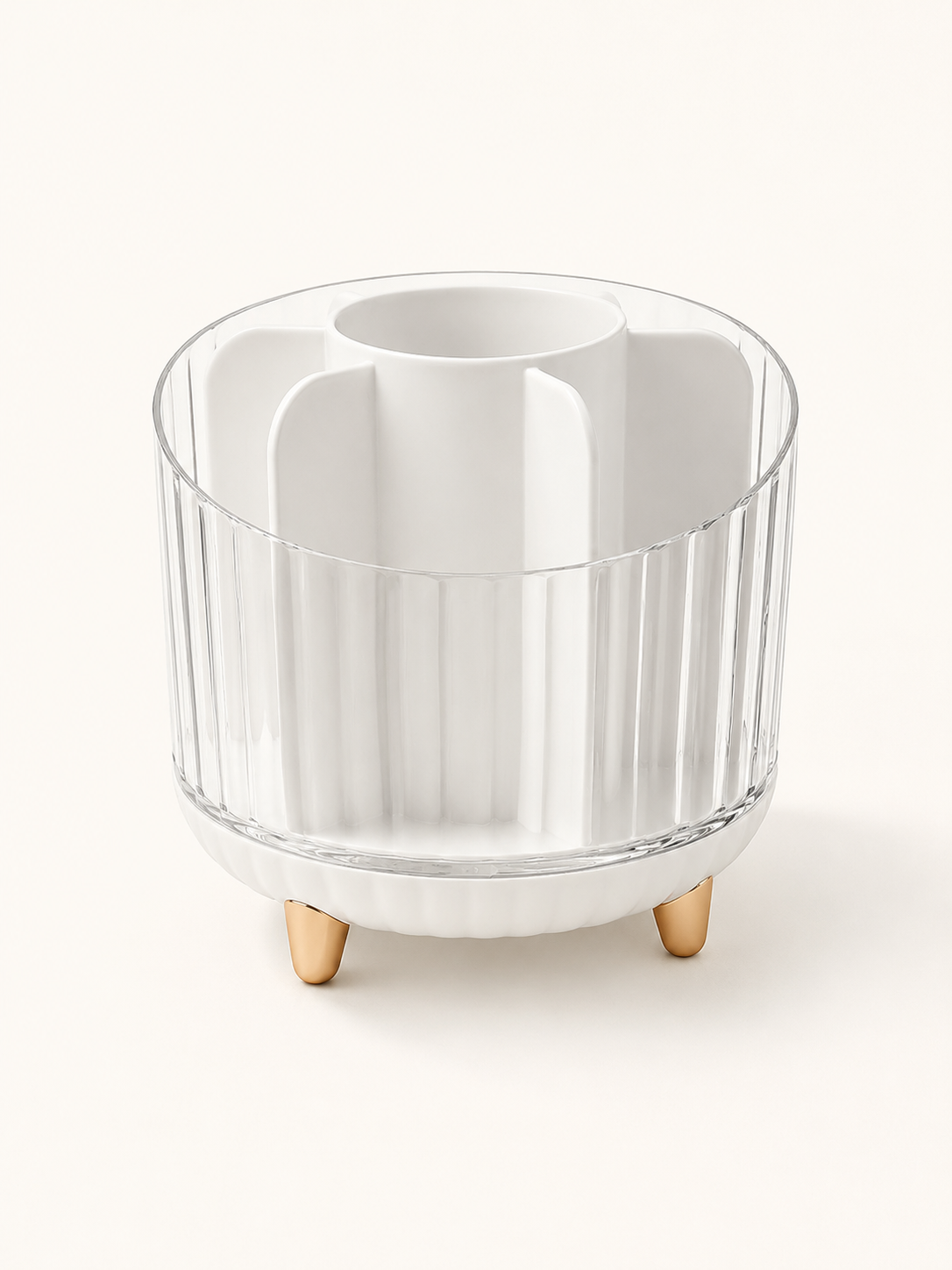 3-Compartment Vanity & Makeup Organizer