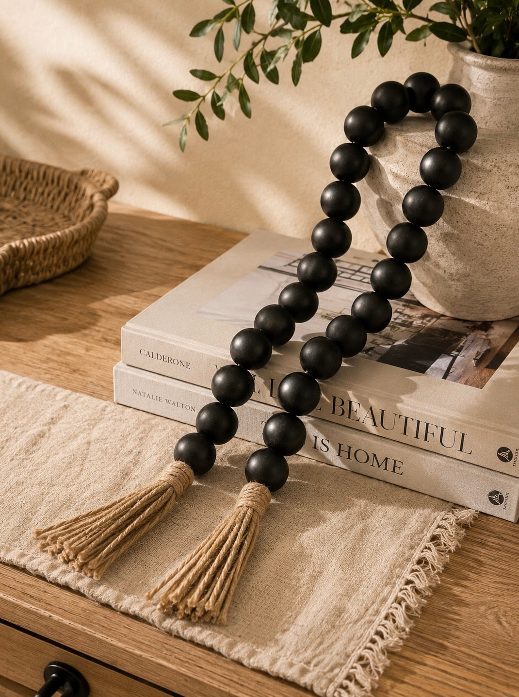 Decorative Wooden Bead Garland