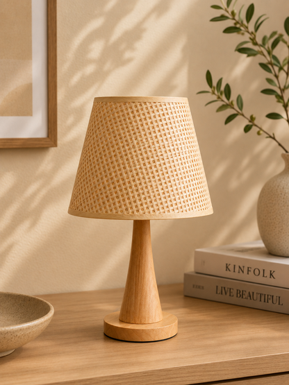 Woven Rattan Table Lamp