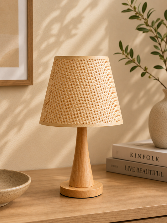 Woven Rattan Table Lamp