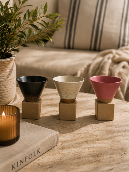 Modern Ceramic Incense Holder with Detachable Base
