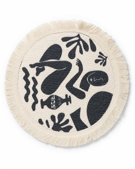 Abstract Fringe Round Placemat