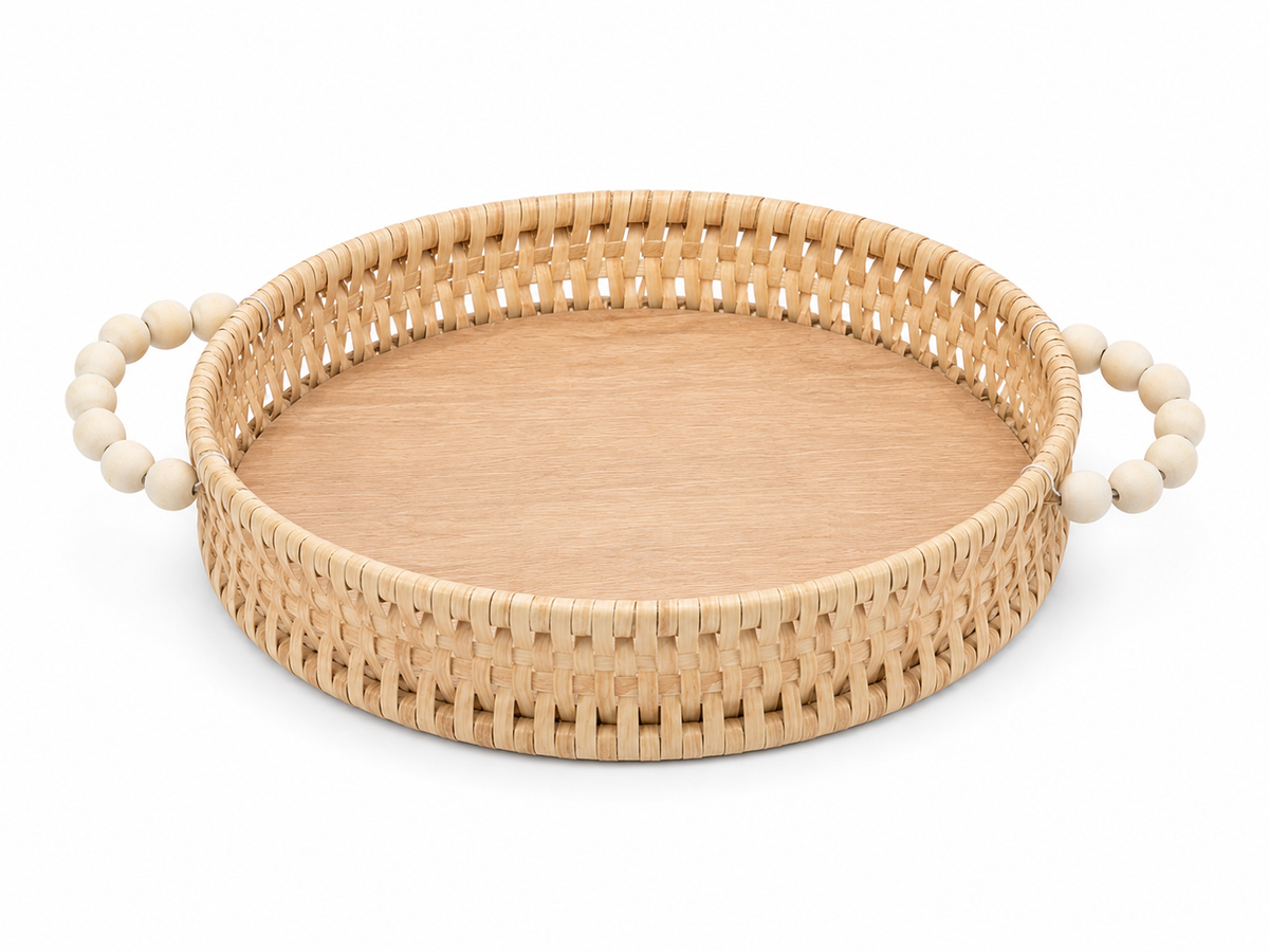 Rustic Chic Wooden Catchall Tray Set (Round)