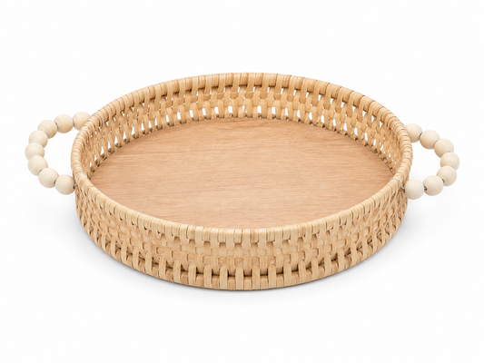 Rustic Chic Wooden Catchall Tray Set (Round)