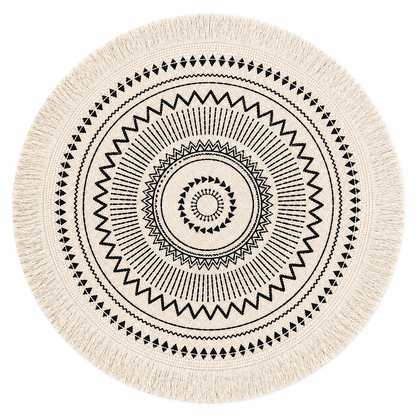 Geometric Fringe Round Placemat
