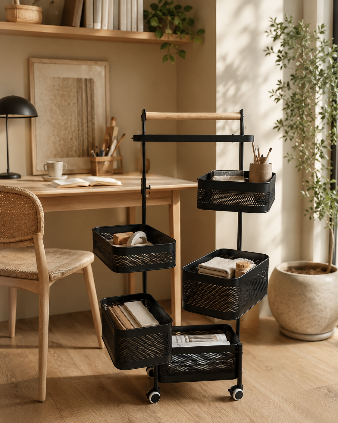 5 Tier Rotating Storage Cart