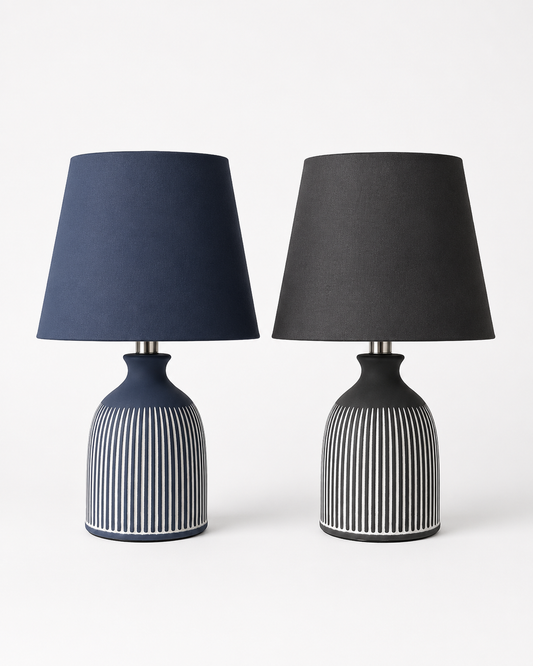 Striped Ceramic Table Lamp