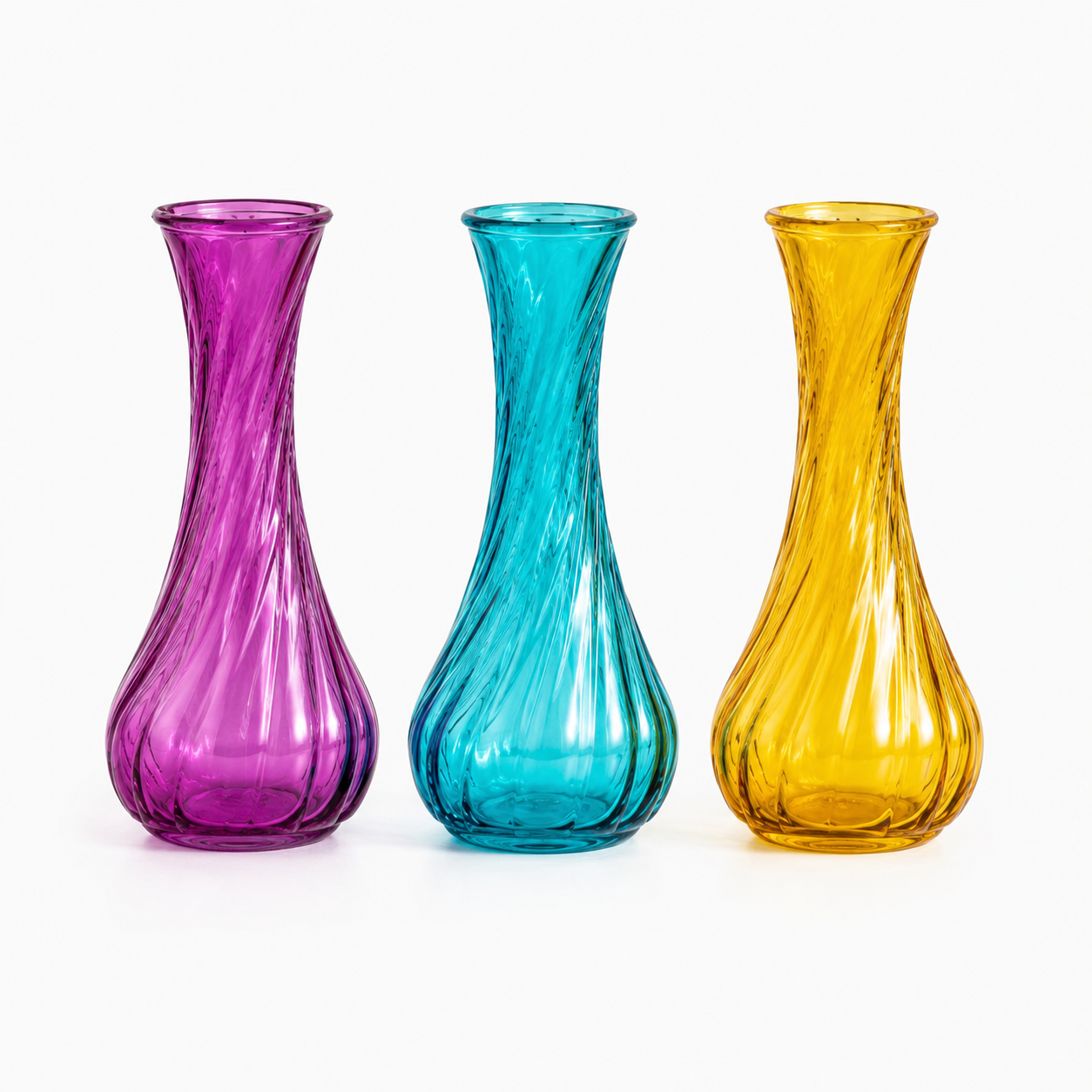 Colored Glass Bud Vase