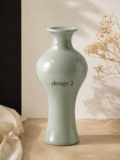 Sage Green Glossy Ceramic Mini Vase