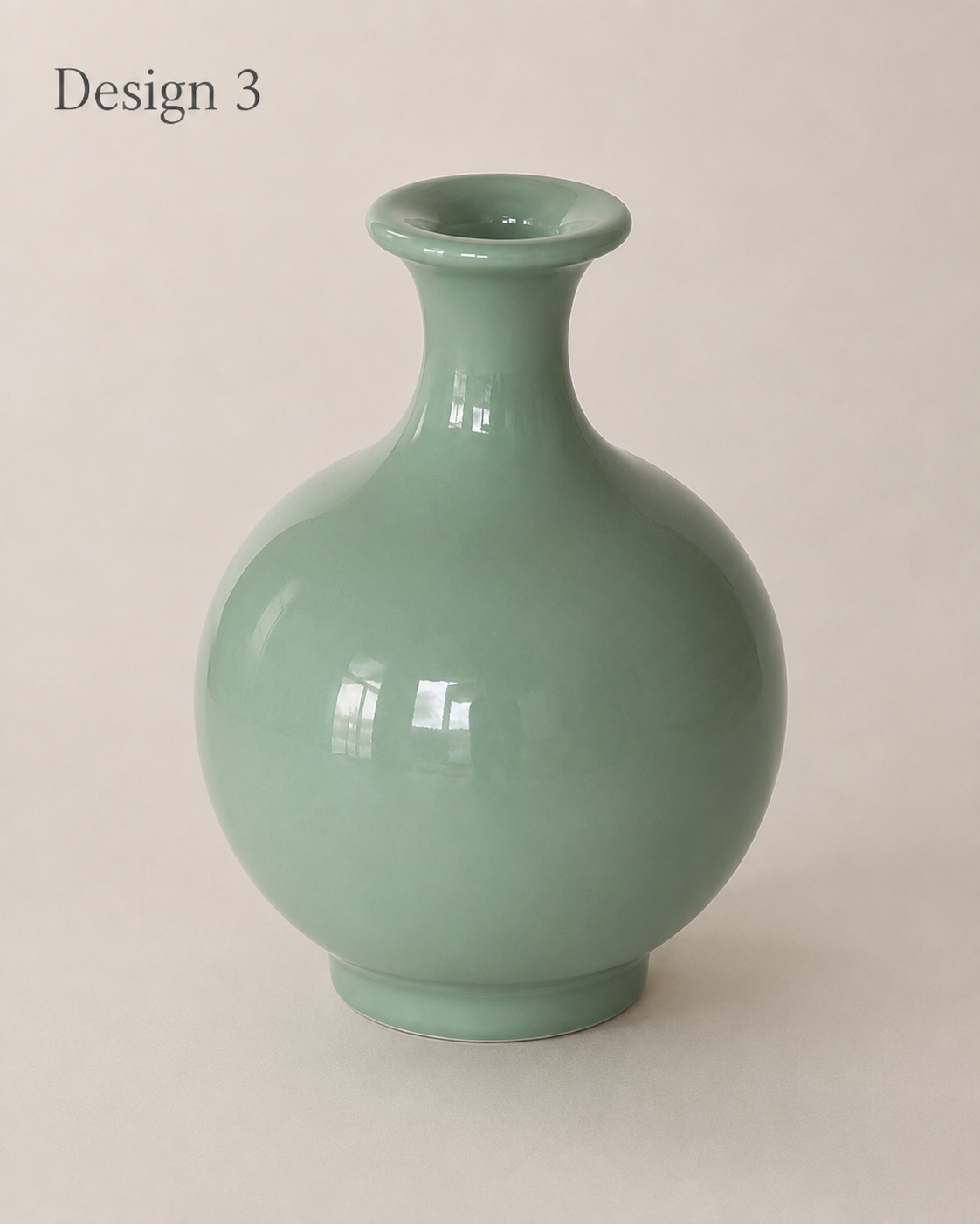 Sage Green Glossy Ceramic Mini Vase