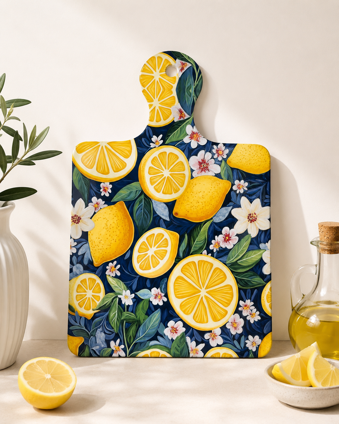 Mediterranean Citrus Tile Hot Plate & Serving Plate