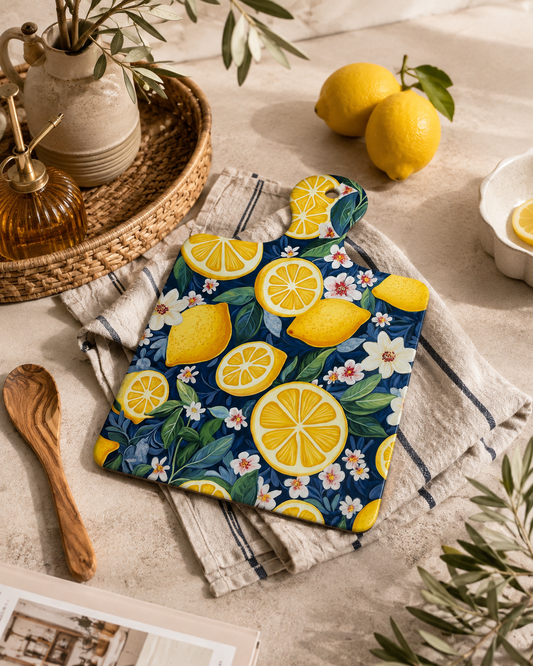 Mediterranean Citrus Tile Hot Plate & Serving Plate