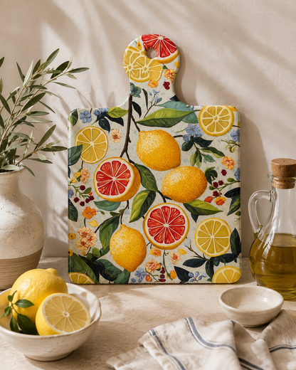 Mediterranean Citrus Tile Hot Plate & Serving Plate