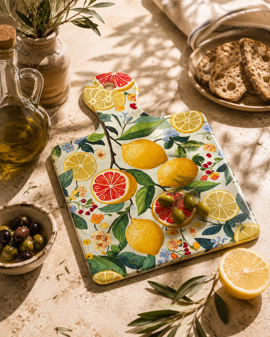 Mediterranean Citrus Tile Hot Plate & Serving Plate