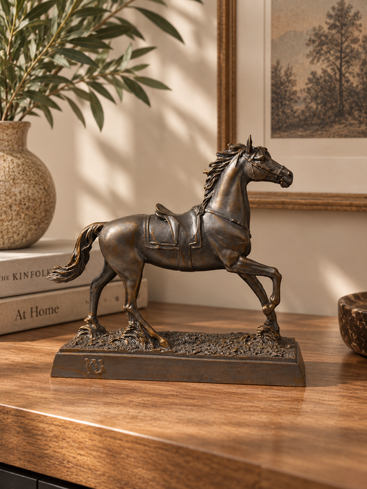 Vintage Bronze Horse Sculpture
