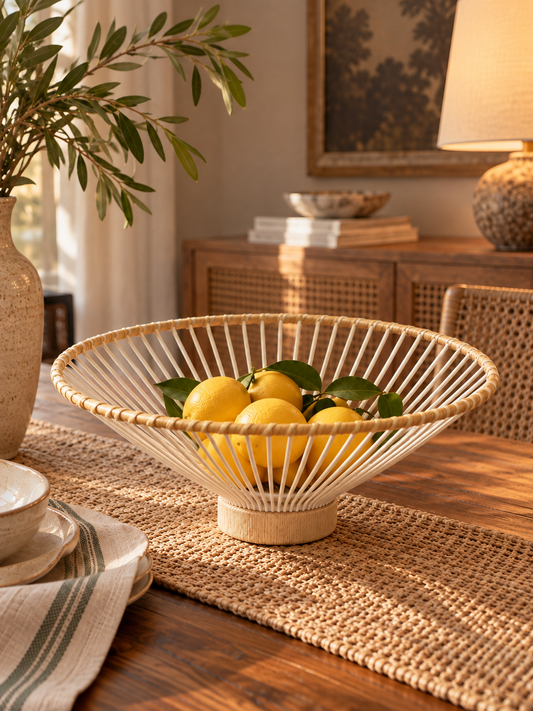 Modern Natural Rattan Bowl
