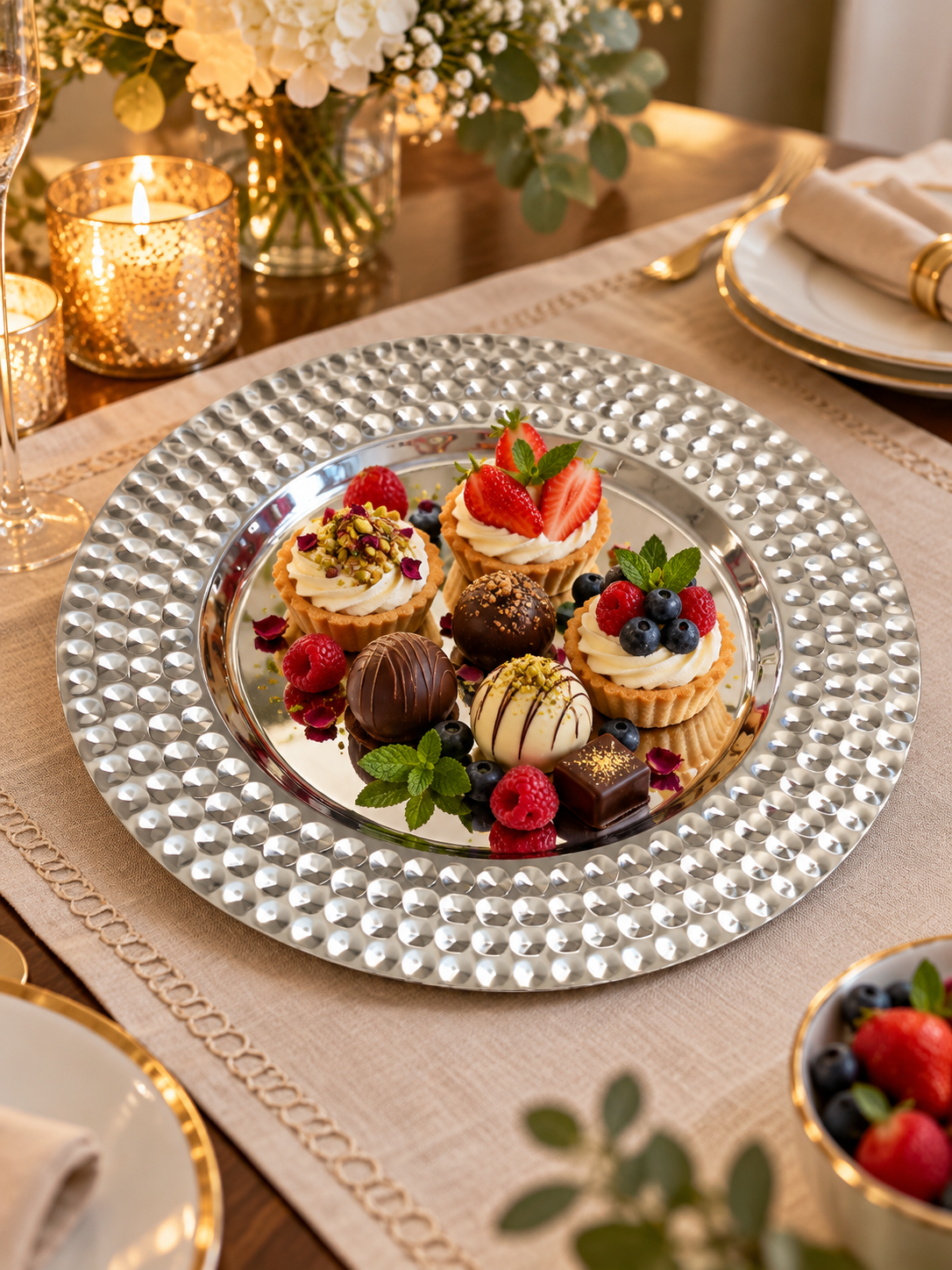 Elegant Textured Serving Platter