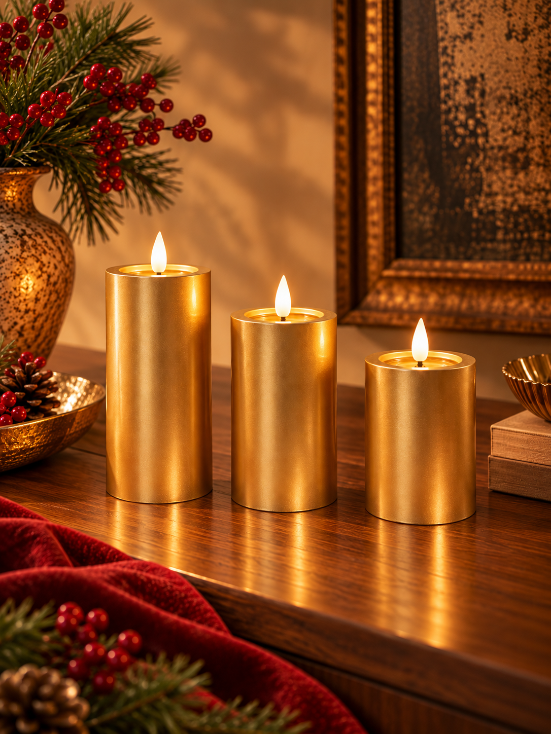 Golden Glow LED Candles