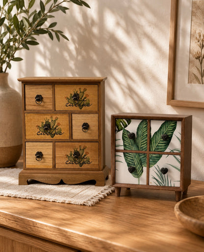 Mini Wooden Jewelry & Accessory Cabinets